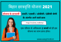 Bihar Scholarship Scheme 2021