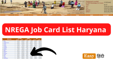 NREGA Job Card List Haryana