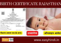 Download Birth Certificate Rajasthan