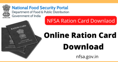 NFSA Ration Card Download