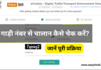 e-challan Check by Vehicle Number