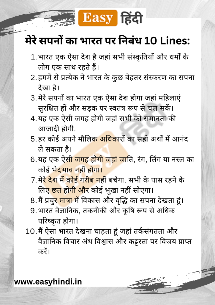 mera sapna essay in hindi language