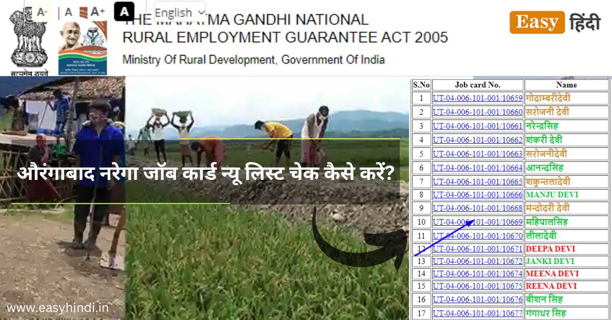 NREGA Job Card List Aurangabad