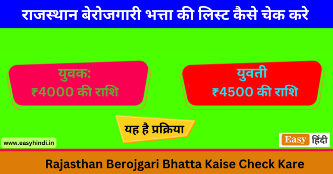 Rajasthan Berojgari Bhatta Kaise Check Kare