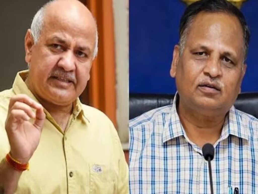 Manish Sisodia and Satyendra Jain after arrest